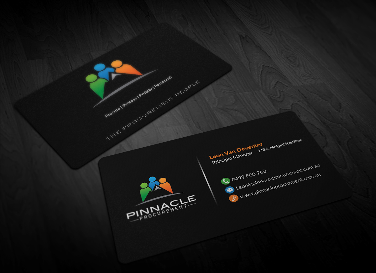 Diseño de Tarjeta de Presentación por Pointless Pixels India para Pinnacle Procurement | Diseño #11268026