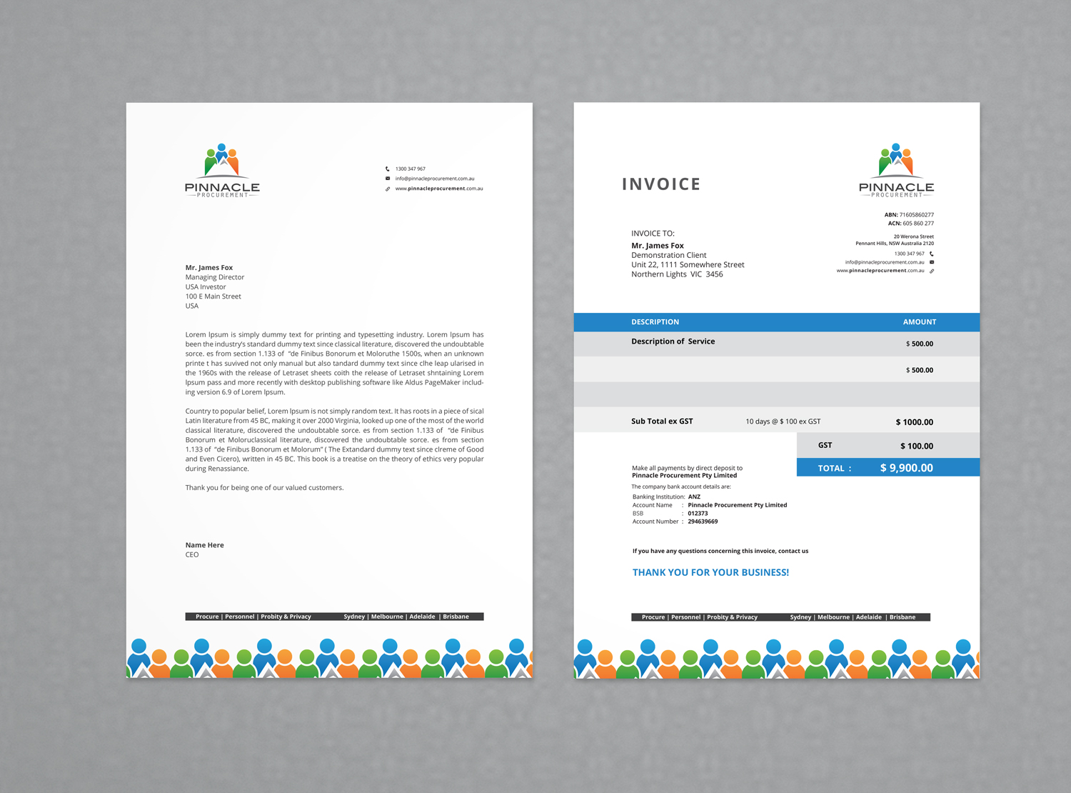 Visitenkarten-Design von asimali für Pinnacle Procurement | Design #11239617