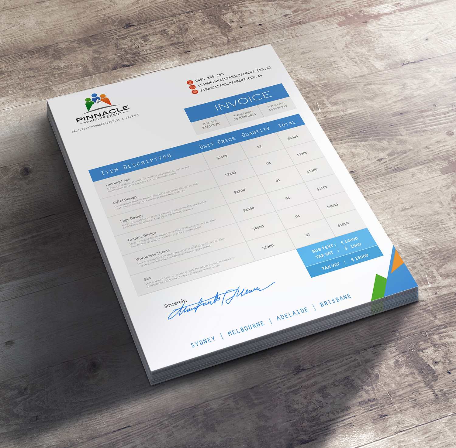 Business Card Design by IgorShcherbakov for Pinnacle Procurement | Design #11164820