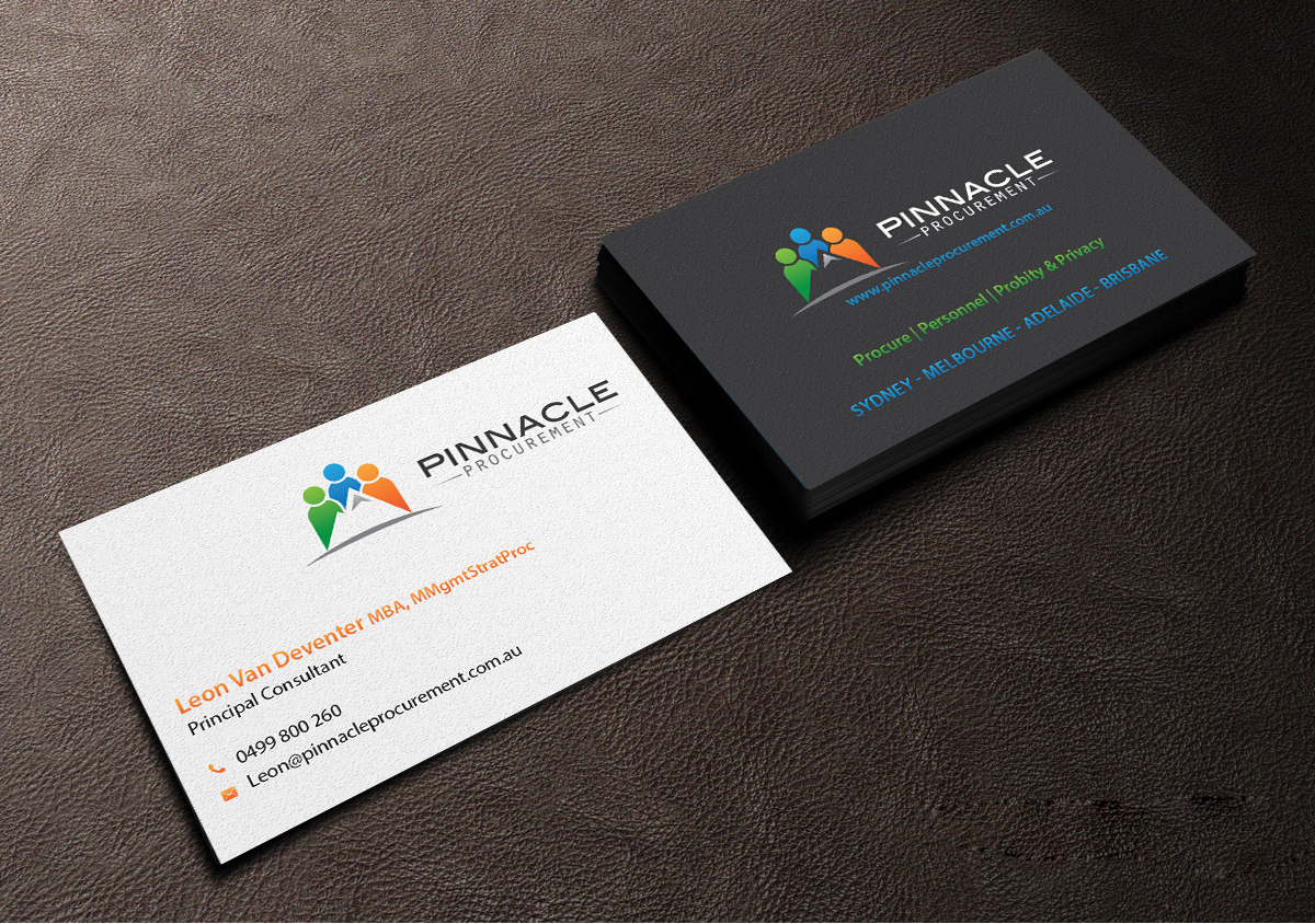 Business Card Design by Creations Box 2015 for Pinnacle Procurement | Design #11161914