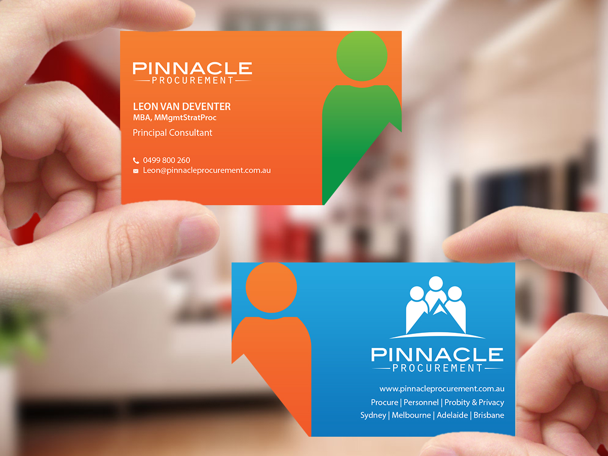 Business Card Design by Creations Box 2015 for Pinnacle Procurement | Design #11161968