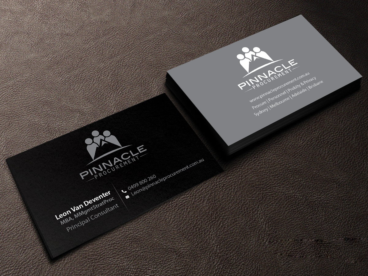 Business Card Design by Creations Box 2015 for Pinnacle Procurement | Design #11162042