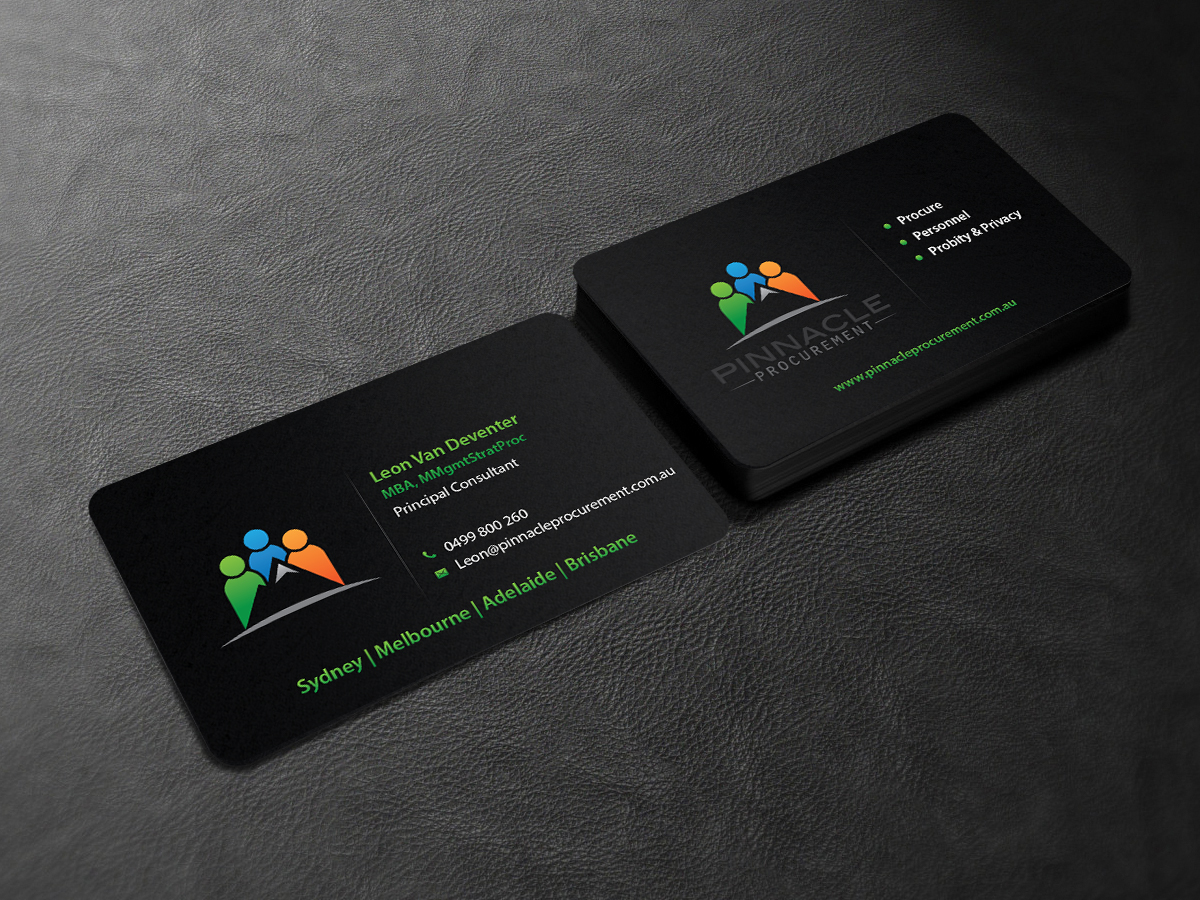 Business Card Design by Creations Box 2015 for Pinnacle Procurement | Design #11162044