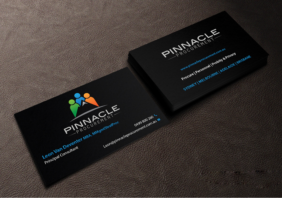 Business Card Design by Creations Box 2015 for Pinnacle Procurement | Design #11162045