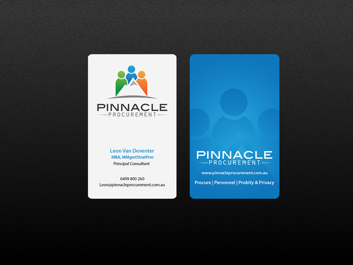 Diseño de Tarjeta de Presentación por Creations Box 2015 para Pinnacle Procurement | Diseño #11162047