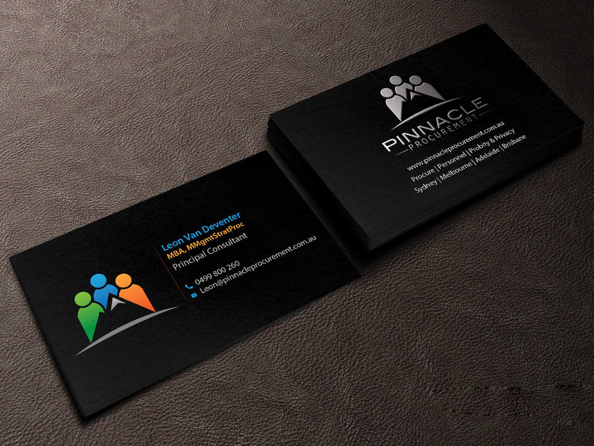 Diseño de Tarjeta de Presentación por Creations Box 2015 para Pinnacle Procurement | Diseño #11162072