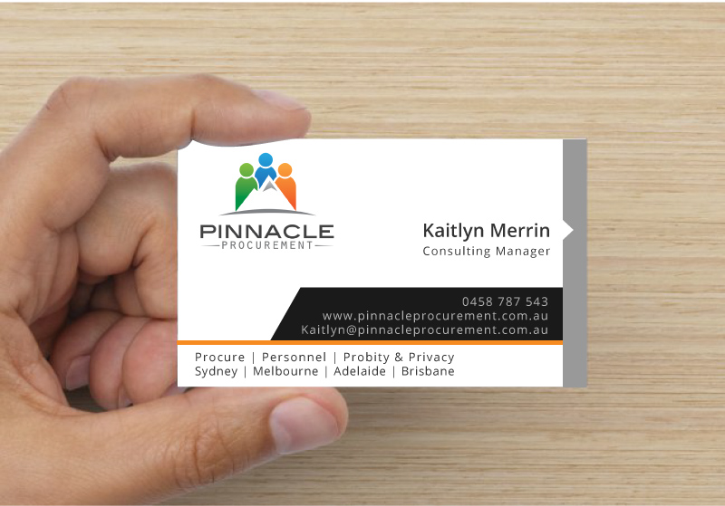 Diseño de Tarjeta de Presentación por instudio para Pinnacle Procurement | Diseño #11285590