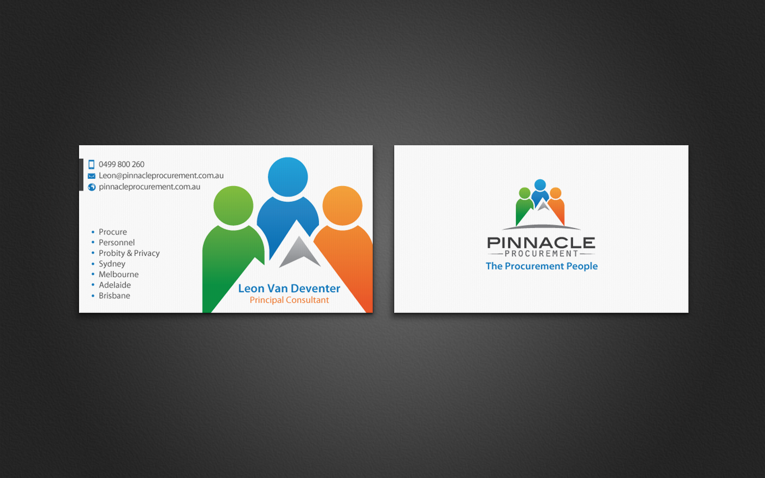 Diseño de Tarjeta de Presentación por chandrayaan.creative para Pinnacle Procurement | Diseño #11159277