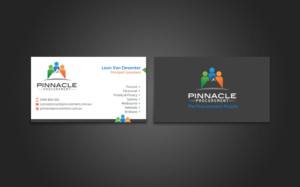 Diseño de Tarjeta de Presentación por chandrayaan.creative para Pinnacle Procurement | Diseño: #11159280