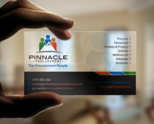 Diseño de Tarjeta de Presentación por chandrayaan.creative para Pinnacle Procurement | Diseño: #11159282