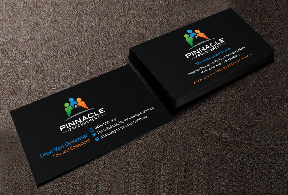 Diseño de Tarjeta de Presentación por chandrayaan.creative para Pinnacle Procurement | Diseño #11159304