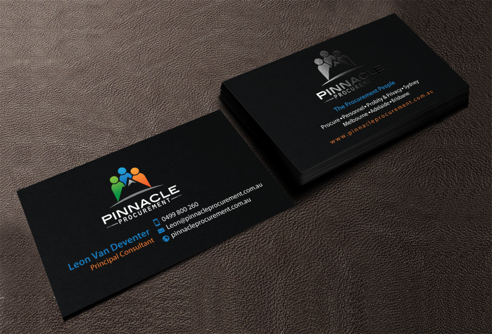 Diseño de Tarjeta de Presentación por chandrayaan.creative para Pinnacle Procurement | Diseño #11159331