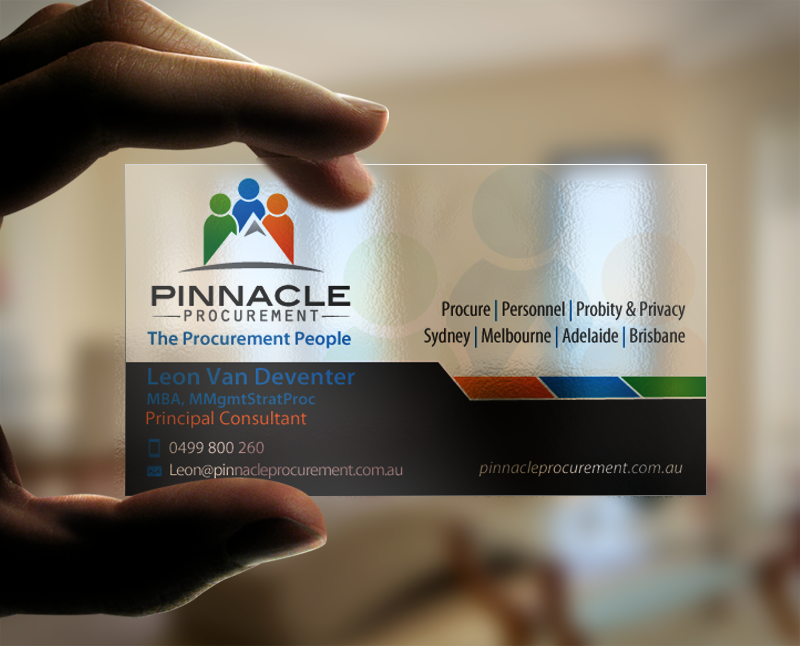 Visitenkarten-Design von chandrayaan.creative für Pinnacle Procurement | Design #11168652