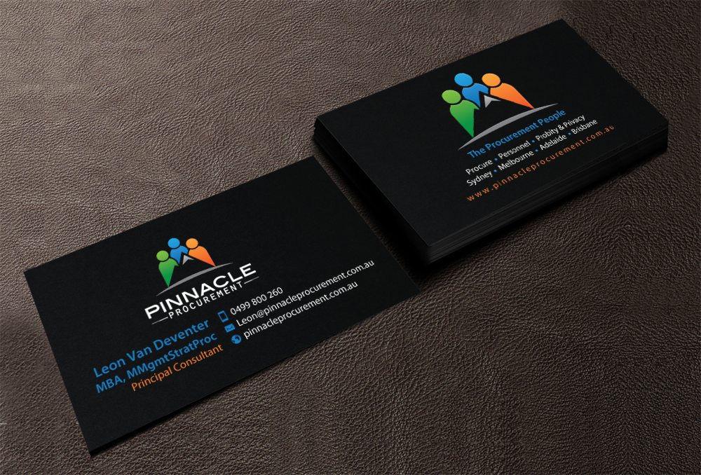 Business Card Design by chandrayaan.creative for Pinnacle Procurement | Design #11168658