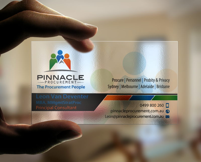 Business Card Design by chandrayaan.creative for Pinnacle Procurement | Design #11168659
