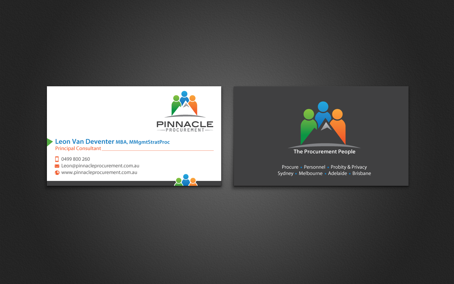 Business Card Design by chandrayaan.creative for Pinnacle Procurement | Design #11168660