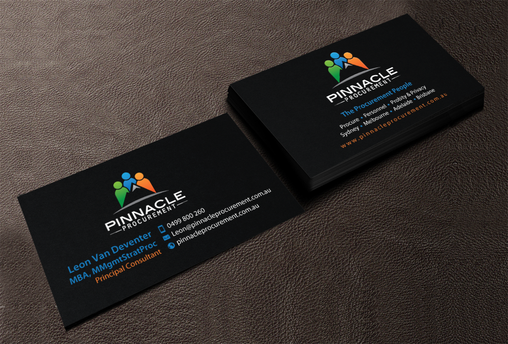 Business Card Design by chandrayaan.creative for Pinnacle Procurement | Design #11168661