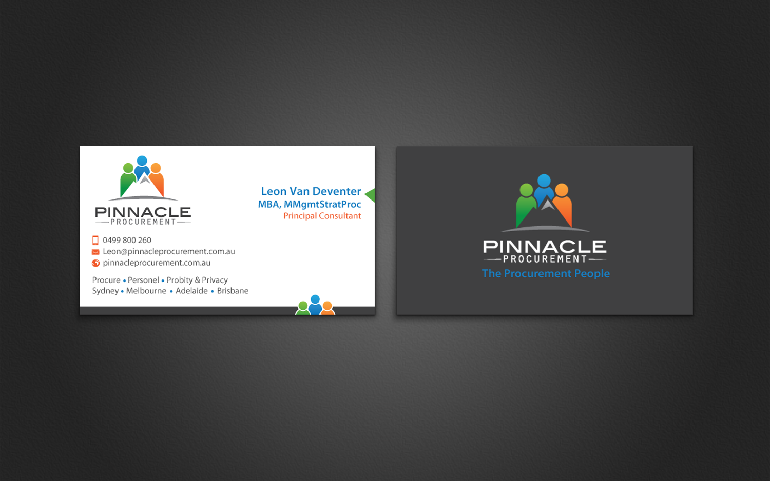 Diseño de Tarjeta de Presentación por chandrayaan.creative para Pinnacle Procurement | Diseño #11168663