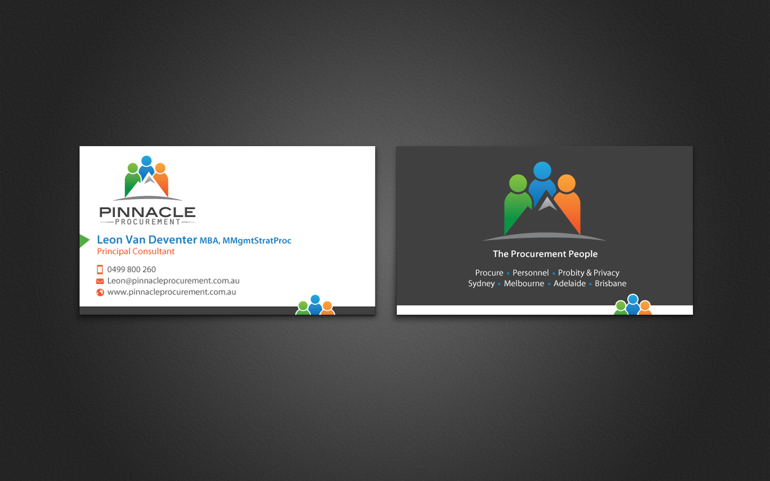 Business Card Design by chandrayaan.creative for Pinnacle Procurement | Design #11168664