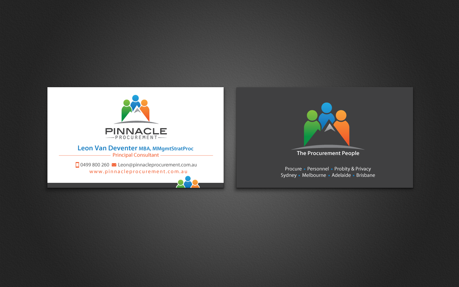 Business Card Design by chandrayaan.creative for Pinnacle Procurement | Design #11168665