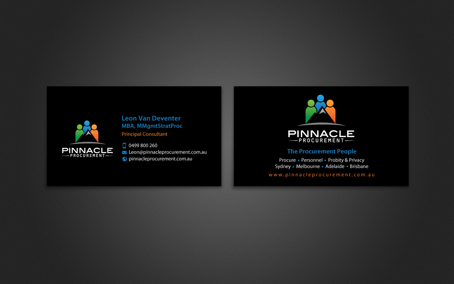 Business Card Design by chandrayaan.creative for Pinnacle Procurement | Design #11176400
