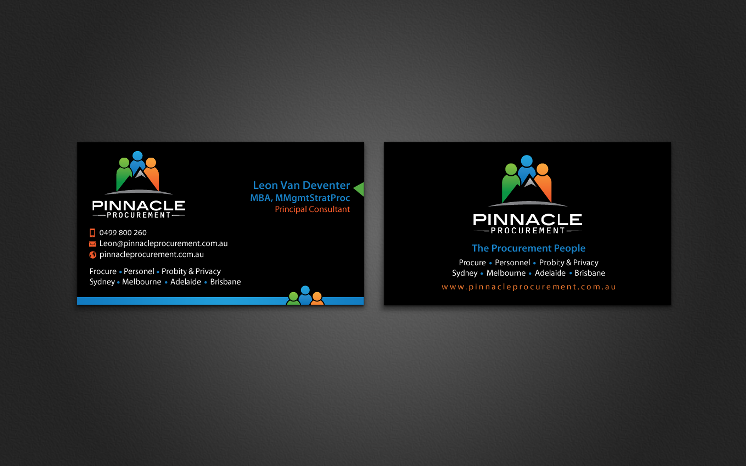 Diseño de Tarjeta de Presentación por chandrayaan.creative para Pinnacle Procurement | Diseño #11176401