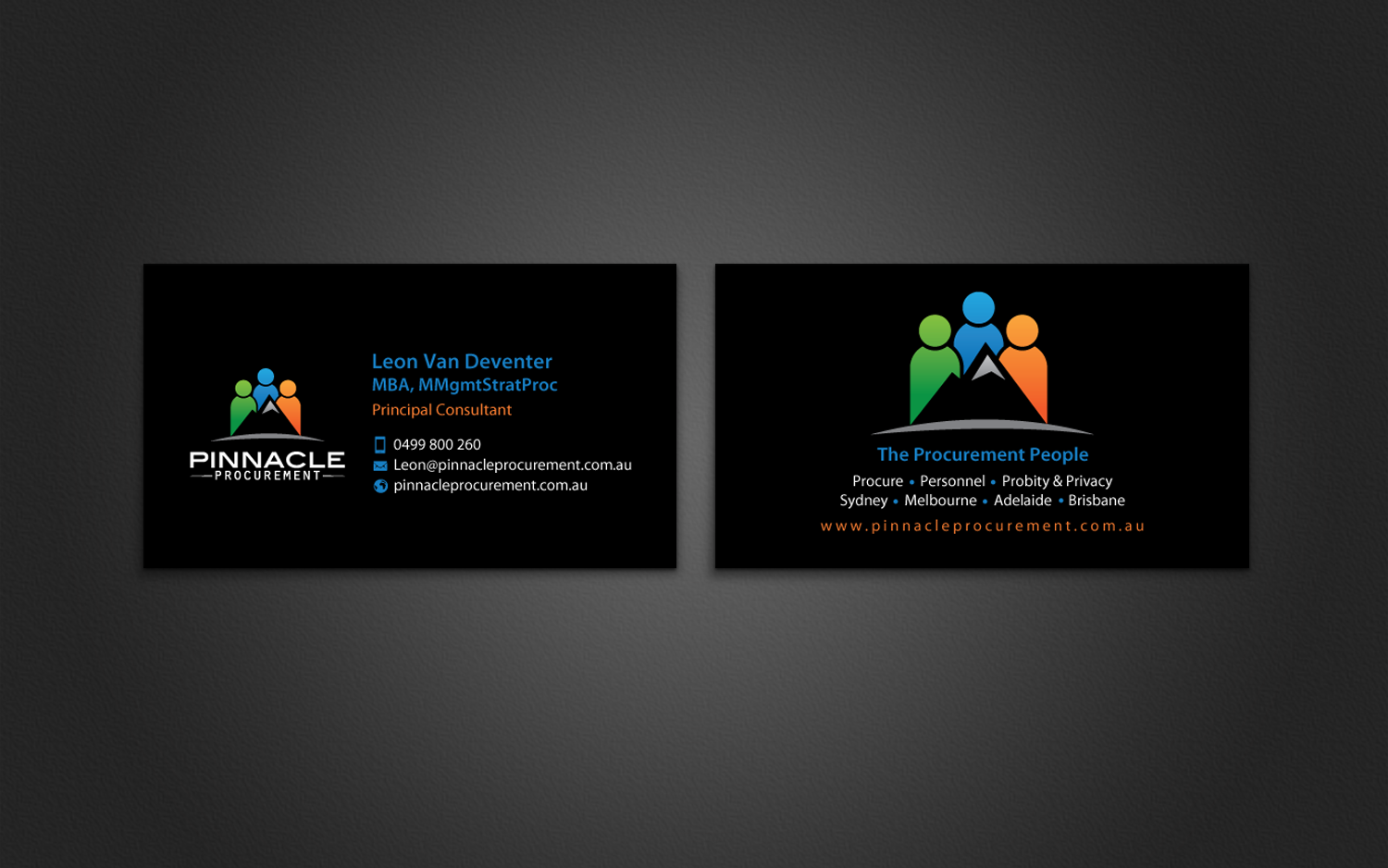 Diseño de Tarjeta de Presentación por chandrayaan.creative para Pinnacle Procurement | Diseño #11176402