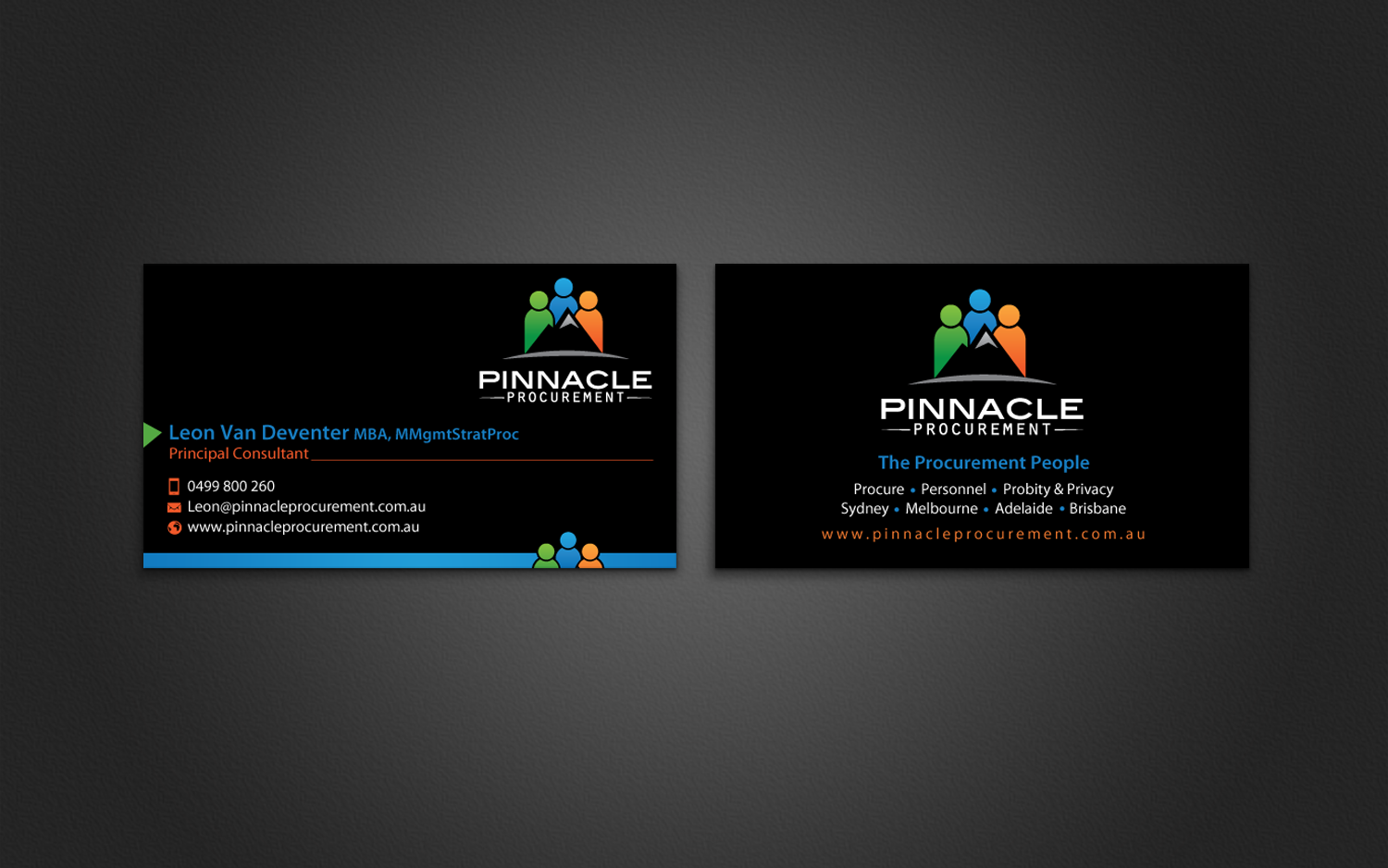 Business Card Design by chandrayaan.creative for Pinnacle Procurement | Design #11176406