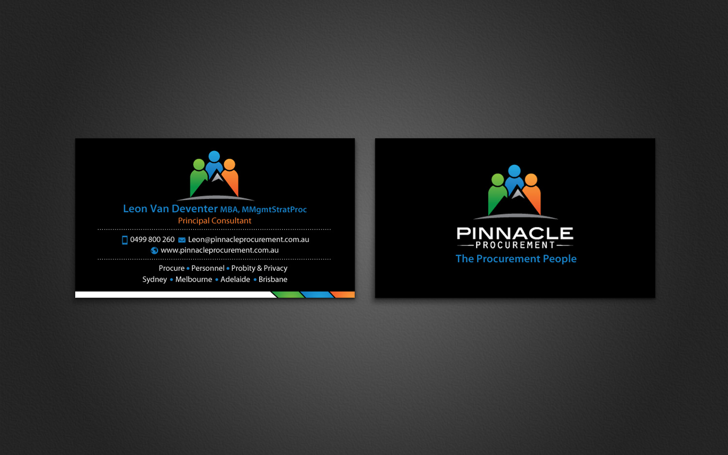 Diseño de Tarjeta de Presentación por chandrayaan.creative para Pinnacle Procurement | Diseño #11176410