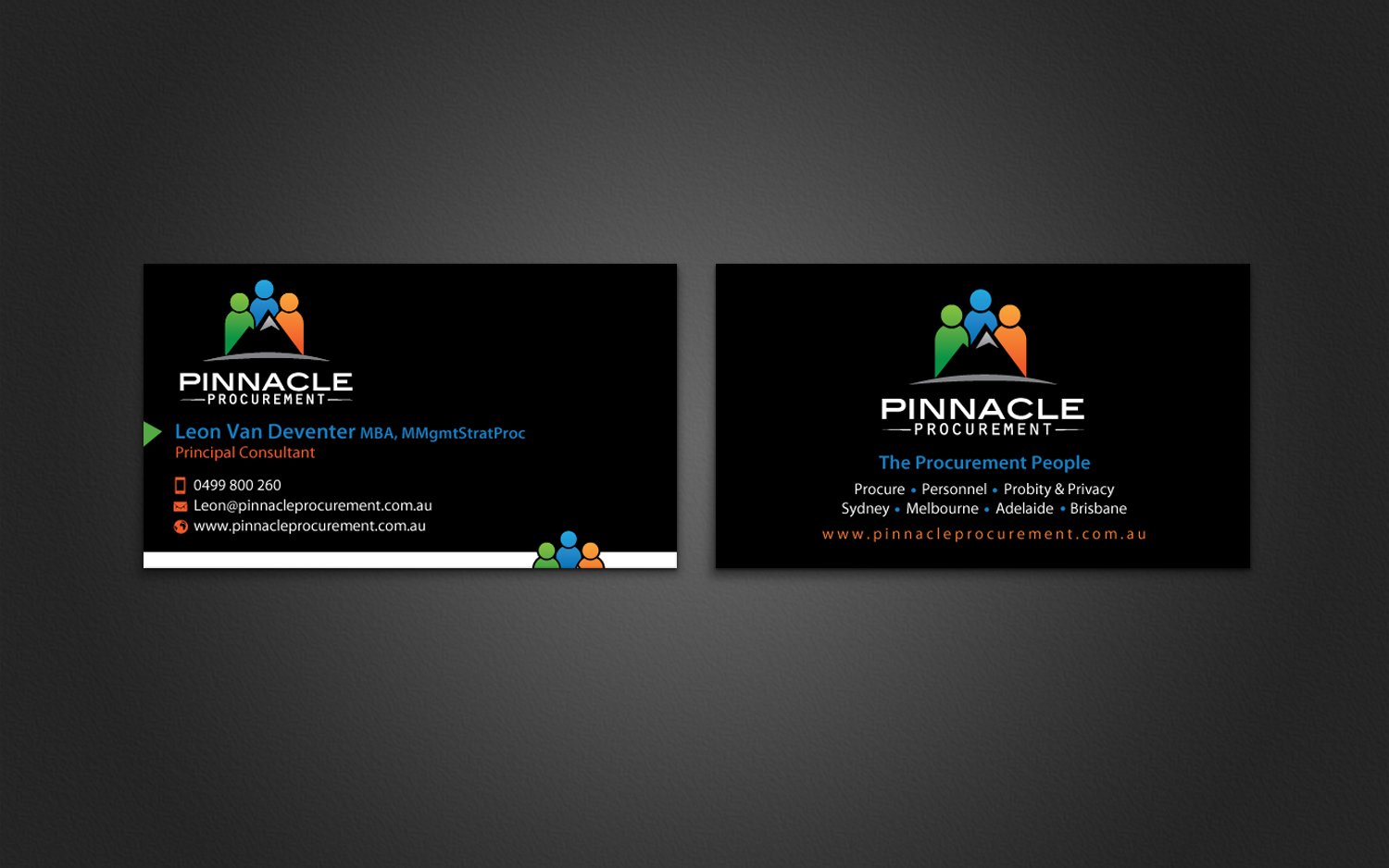 Business Card Design by chandrayaan.creative for Pinnacle Procurement | Design #11176413