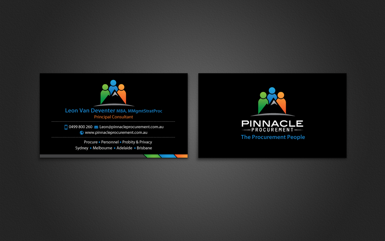 Diseño de Tarjeta de Presentación por chandrayaan.creative para Pinnacle Procurement | Diseño #11176414