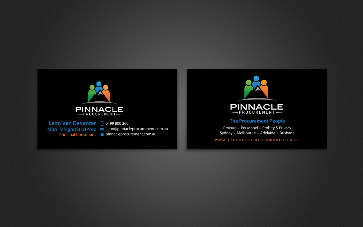 Diseño de Tarjeta de Presentación por chandrayaan.creative para Pinnacle Procurement | Diseño #11176417