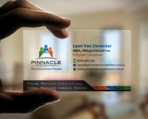 Business Card Design by chandrayaan.creative for Pinnacle Procurement | Design: #11176419