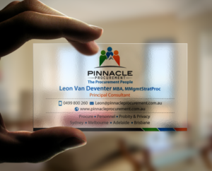 Diseño de Tarjeta de Presentación por chandrayaan.creative para Pinnacle Procurement | Diseño: #11176421