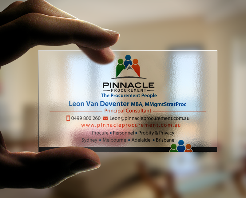 Business Card Design by chandrayaan.creative for Pinnacle Procurement | Design #11176422