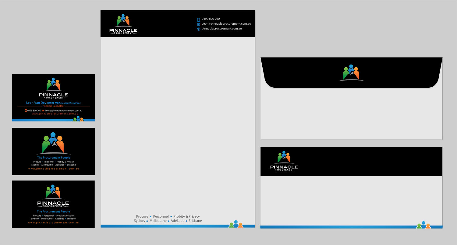 Business Card Design by chandrayaan.creative for Pinnacle Procurement | Design #11178910