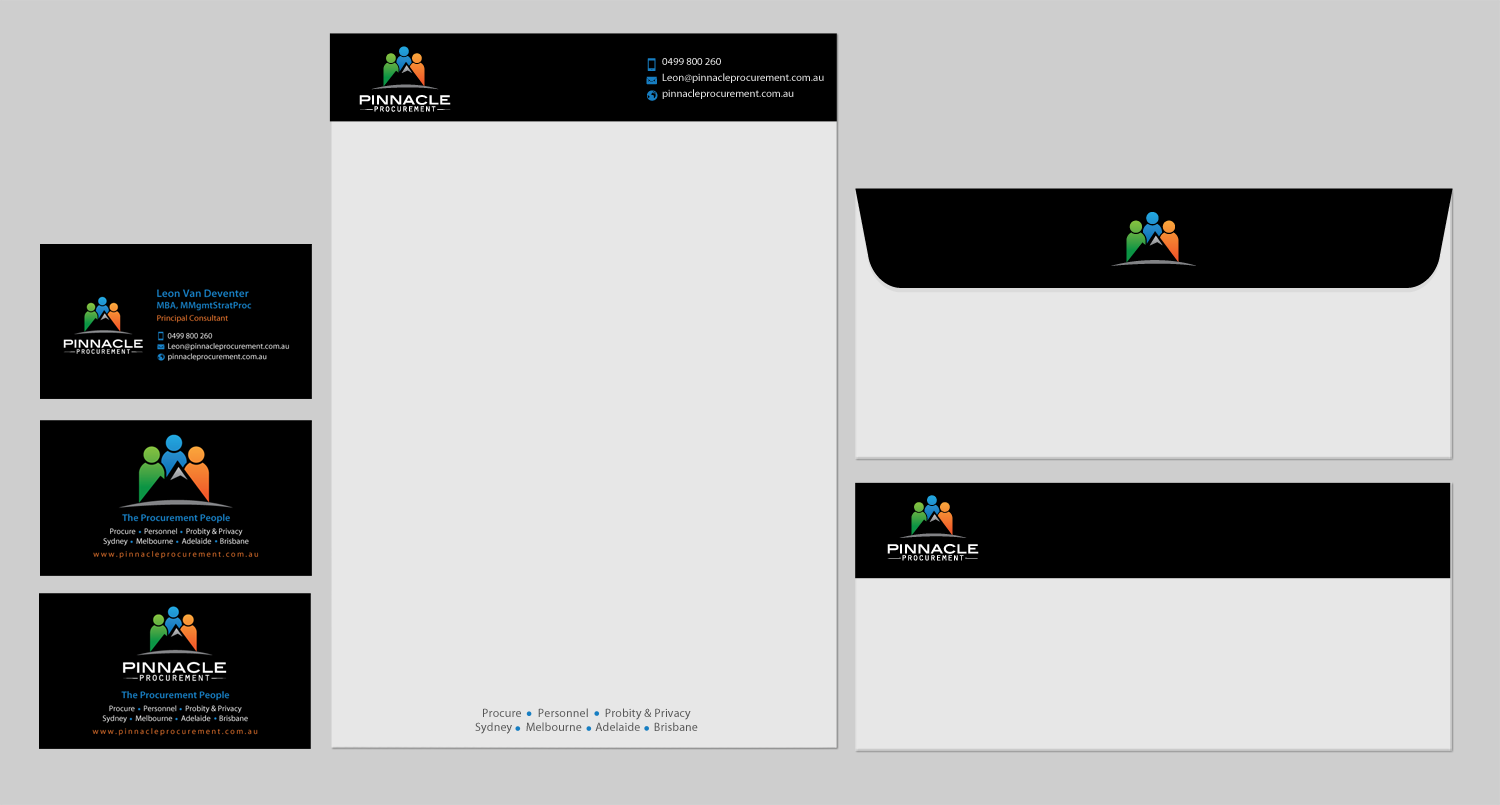 Business Card Design by chandrayaan.creative for Pinnacle Procurement | Design #11178912