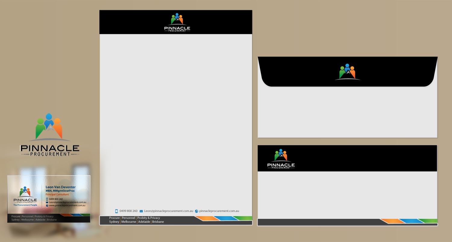 Business Card Design by chandrayaan.creative for Pinnacle Procurement | Design #11178922