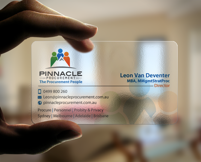 Business Card Design by chandrayaan.creative for Pinnacle Procurement | Design #11180530