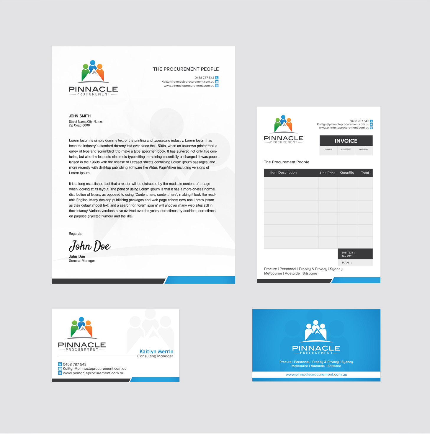 Business Card Design by SL Designer for Pinnacle Procurement | Design #11161077