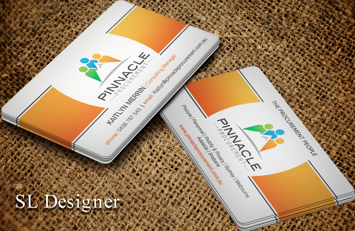 Visitenkarten-Design von SL Designer für Pinnacle Procurement | Design #11161627