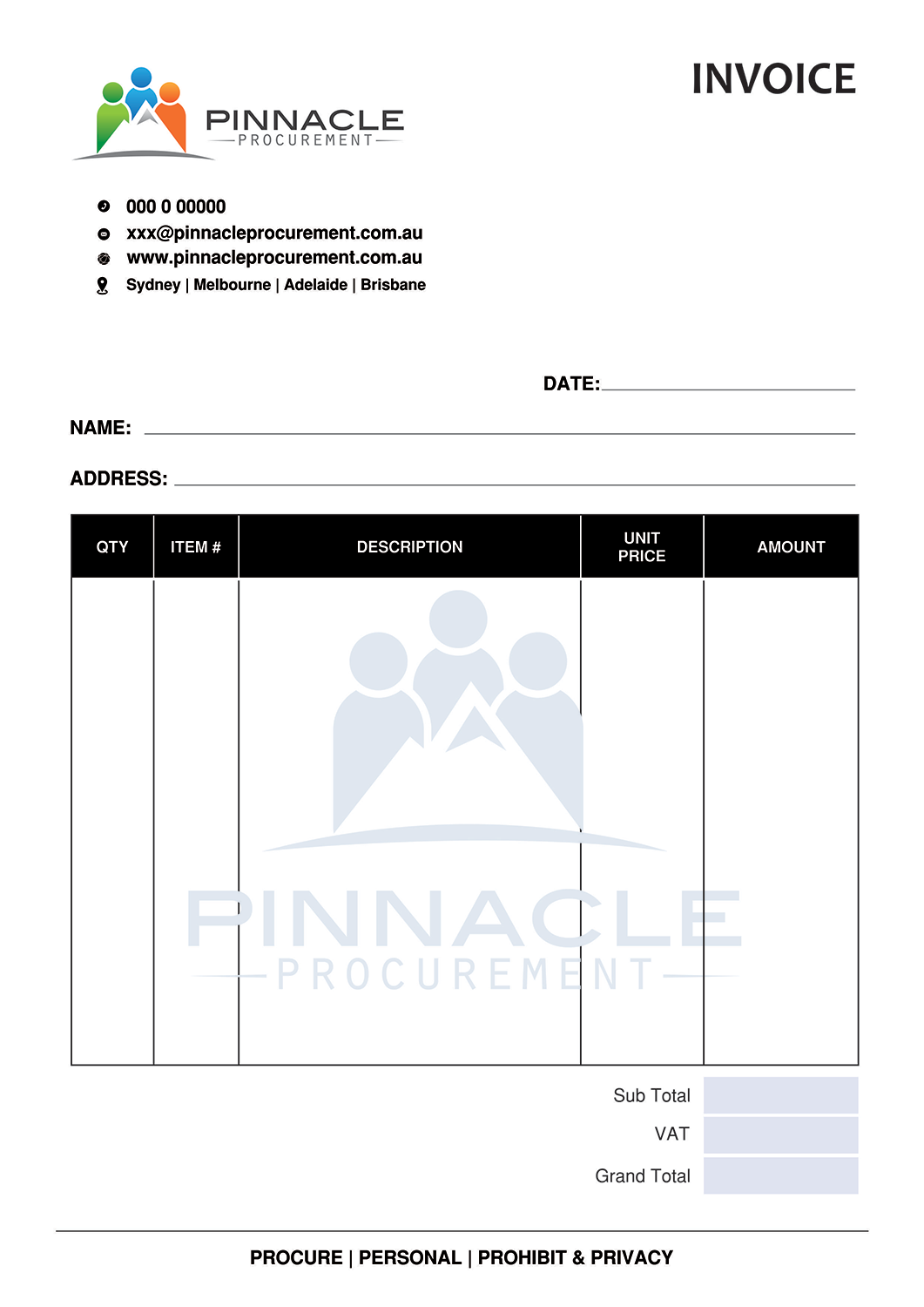 Business Card Design by Graphik4life for Pinnacle Procurement | Design #11199915
