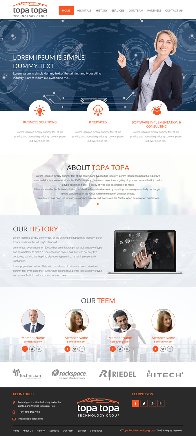 Web-Design von rightway für Topa Topa Technology Group | Design #11124170