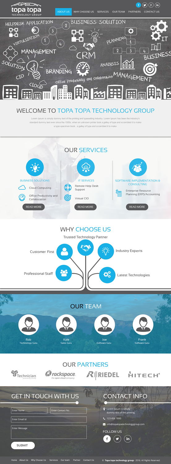 Diseño Web por rightway para Topa Topa Technology Group | Diseño #11153767