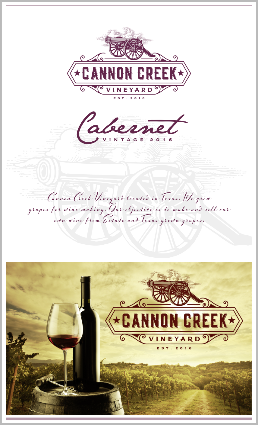 Logo Design by  Raicho for Cannon Creek Vineyard | Design: #11319471