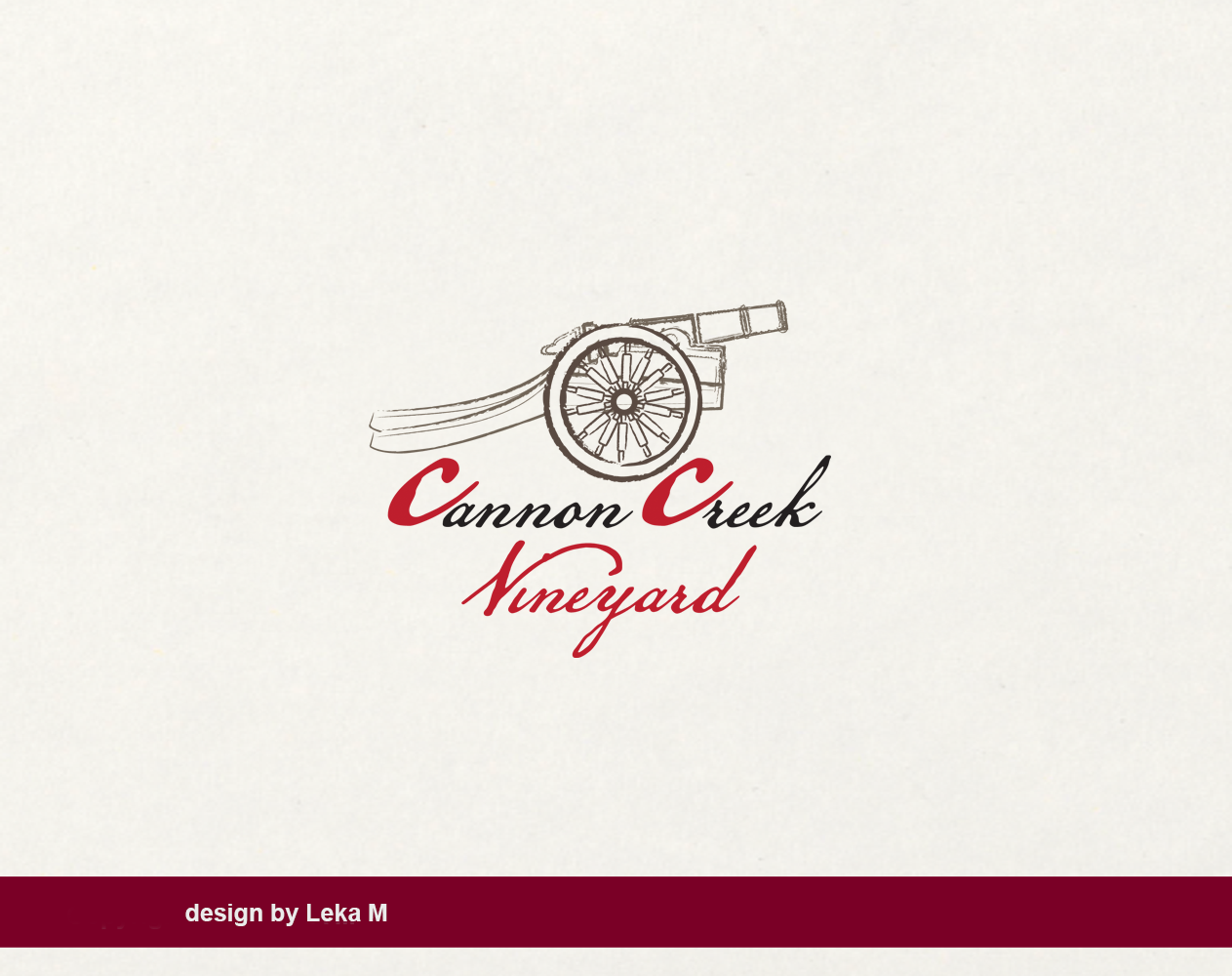 Logo Design by leka m for Cannon Creek Vineyard | Design #11258919