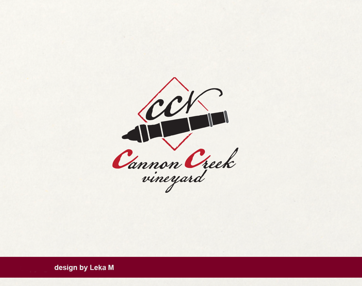 Logo Design by leka m for Cannon Creek Vineyard | Design #11267959