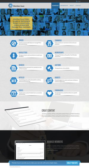 Diseño Web por Anooshaa Kachhia para Member.buzz | Diseño: #11207025