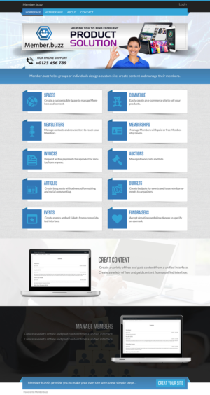 Diseño Web por Anooshaa Kachhia para Member.buzz | Diseño: #11272465