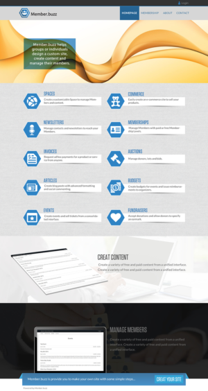 Diseño Web por Anooshaa Kachhia para Member.buzz | Diseño: #11272823